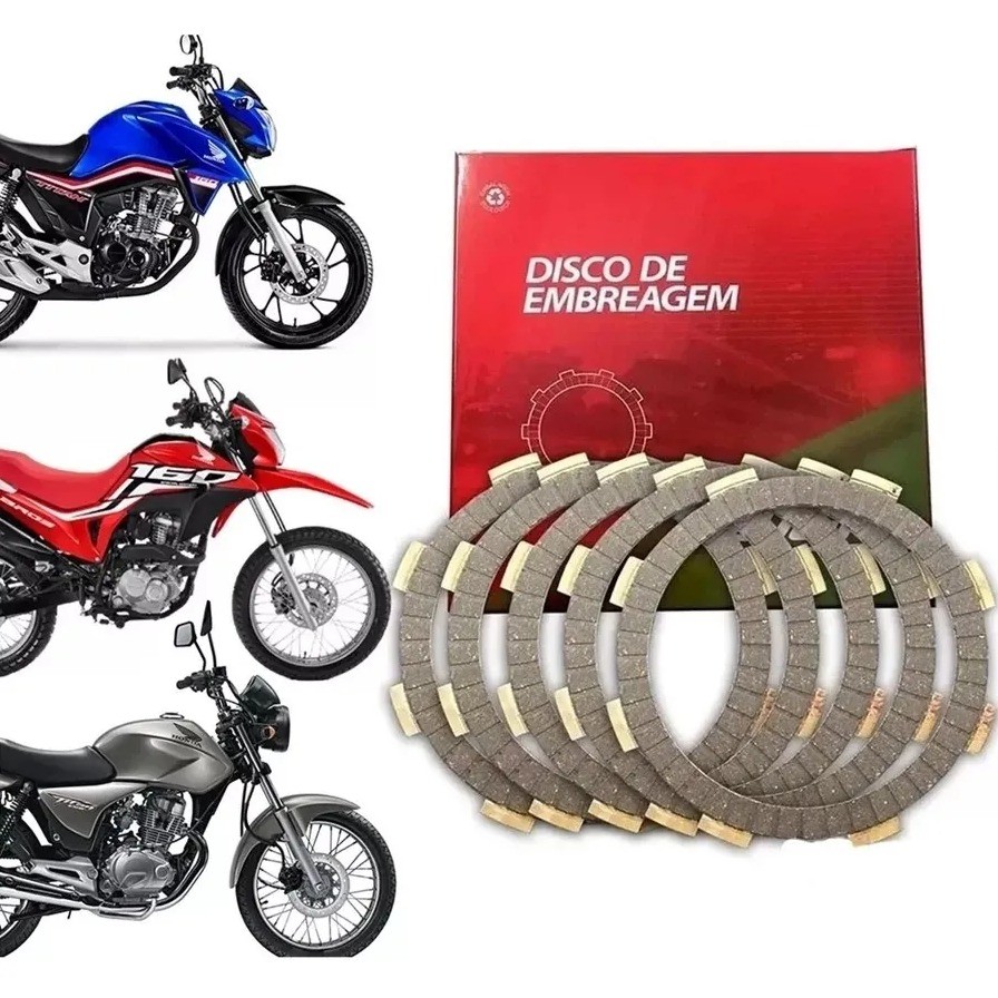 DISCO DE EMBREAGEM TITAN 150/160 TDS/BROS 150..05/FAN 125 2009/MAX/STRADA/SPEED 150/CBX 150 - WGK