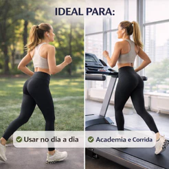 Legging Feminina Alta Compressão para Academia e Yoga, Fitness Modeladora Zero Transparência