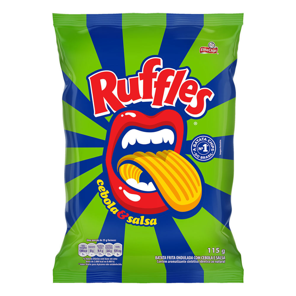 Batata Ruffles Elma Chips Sabor Cebola e Salsa 115g em Oferta na Shopee