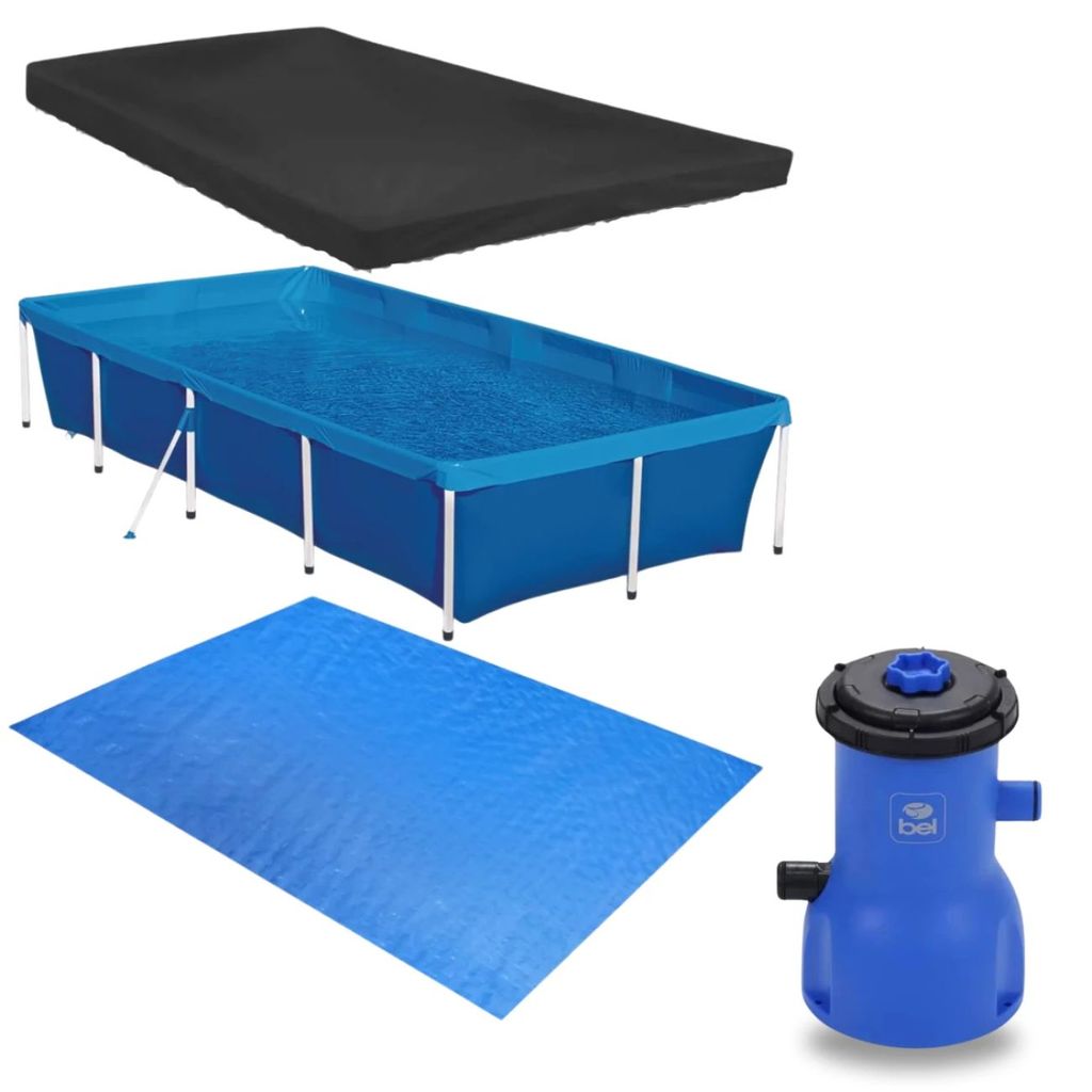 Piscina Mor Estruturada Standard com Capa, Forro e Filtro 220v 2006 L/H