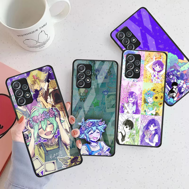 Omori 04 Capa De Telefone De Vidro Para Samsung Galaxy A16 A15 A25 A35 A55 A53 A54 A34 A14 A32 A52 4G 5G A56 A54