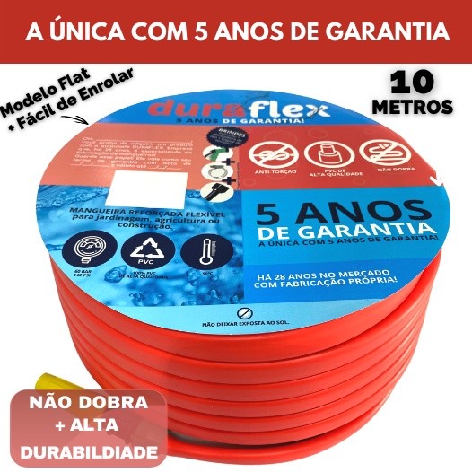 Mangueira de Jardim Siliconada Antitorção Extremamente Resistente 10Metros + Suporte Profissional