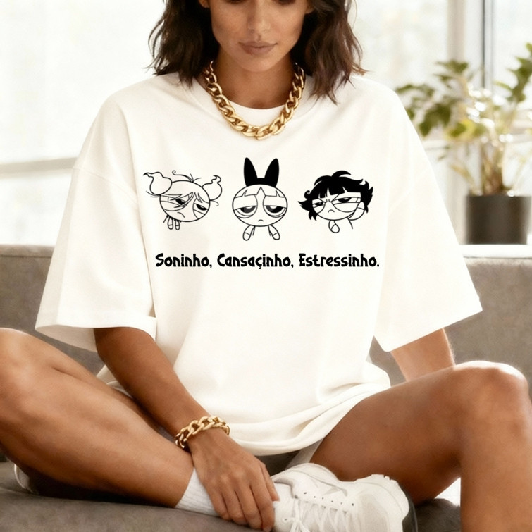 Camiseta 100%Algodão Feminina personagens Treino Academia Fitness Musculação. as meninas super poderosas