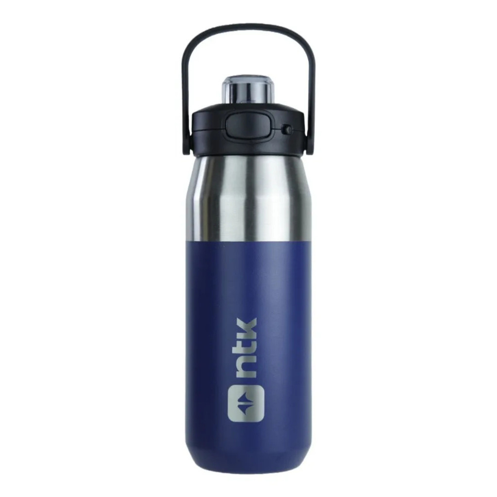 GARRAFA TÉRMICA NAUTIKA ISOMAX 750ML INOX DUPLO AZUL ALÇA
