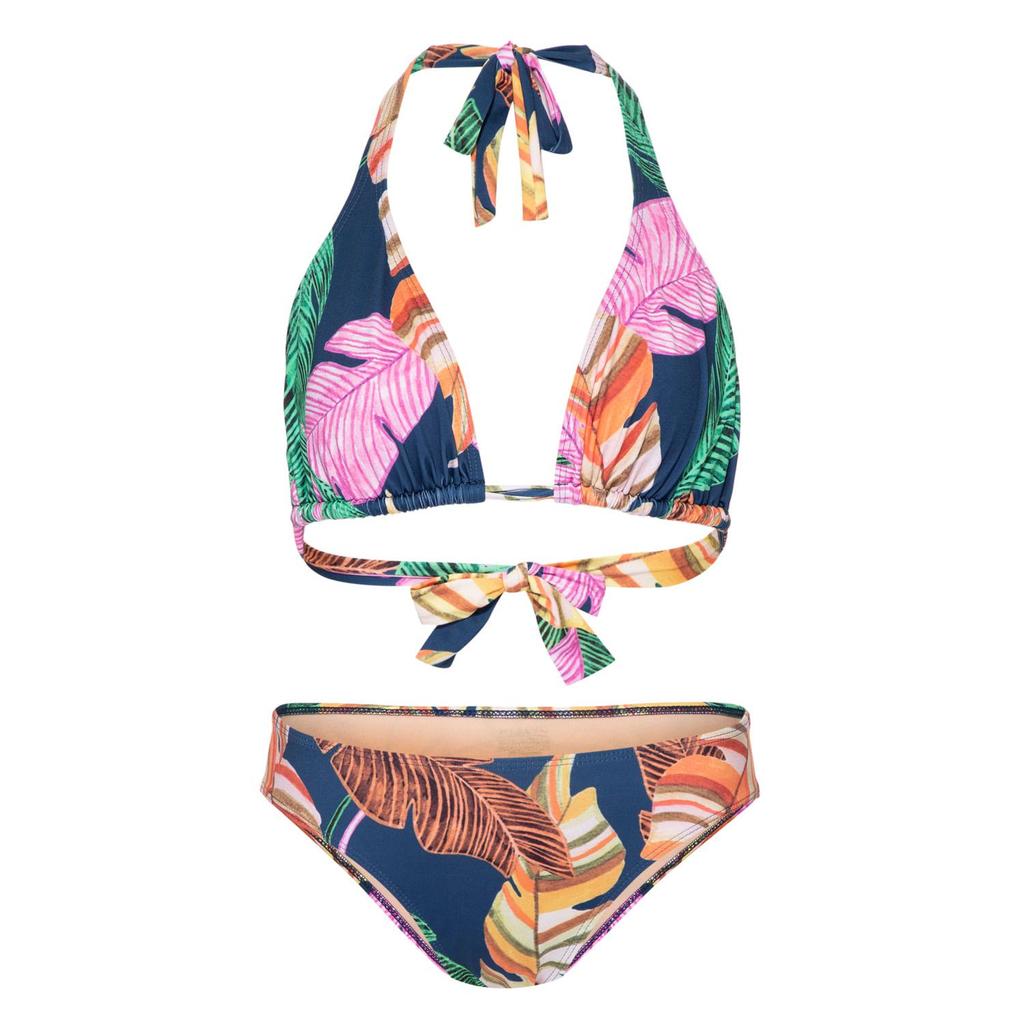Imagem Conjunto de Biquíni Top Cortinão e Calcinha Biquinão Folhas