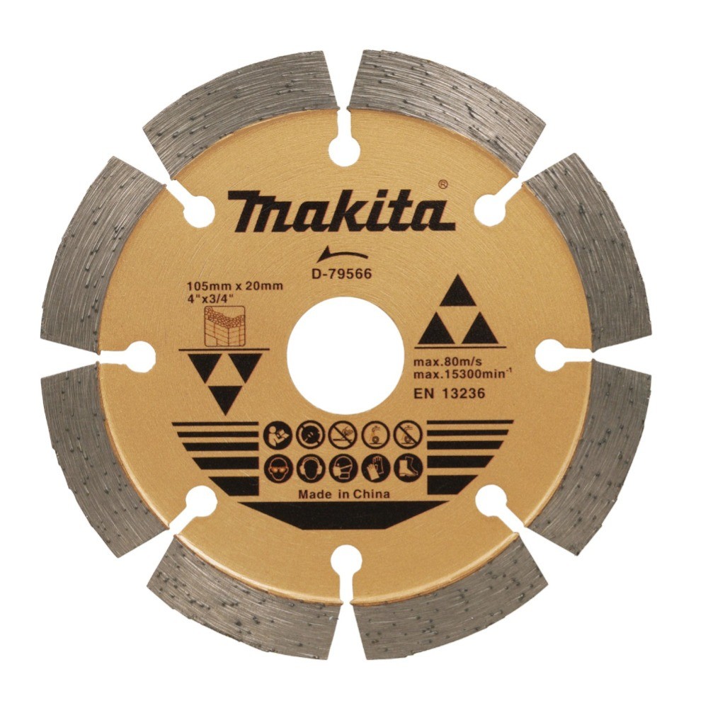 Disco diamantado segmentado 105 mm para concreto e alvenaria - D-79566 Makita