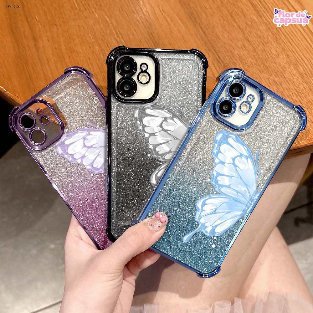 Capa Case Para iPhone 15 14 13 12 11 8 7 XR SE Plus 2020 2022 Com Flocos De Glitter De Celular Capinha SFK 8403