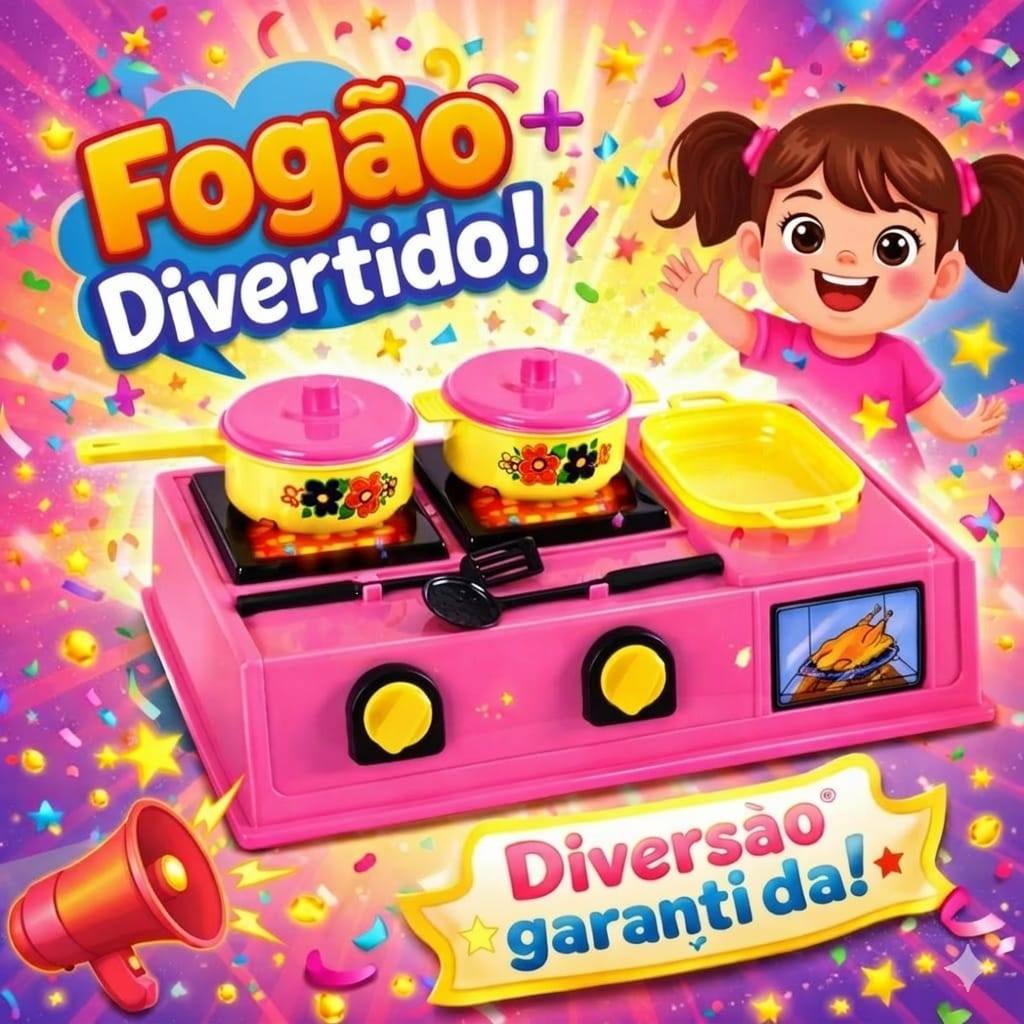 Fogão cooktop brinquedo infantil cozinha diversão panelinhas presente menina diverplas