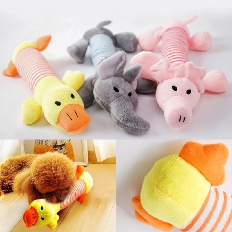 Brinquedos de pelúcia com sons para animais de estimação, brinquedos para cães e gatos, brinquedos interativos e resiste