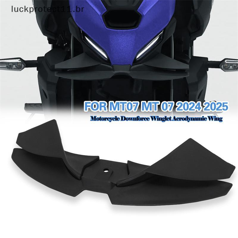 LTBR Para MT07 MT 07 2024 2025 Motocicleta Downforce Winglet Aerodinâmico Asa Spoiler Dianteiro Kit Novos Acessórios ~