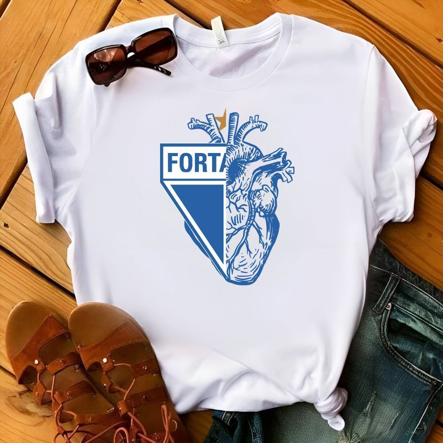 Camisa do Fortaleza Feminina Básica Camiseta de Time Moda Feminina Blusinha de Mulher Time Brasileiro Tricolor do Pici