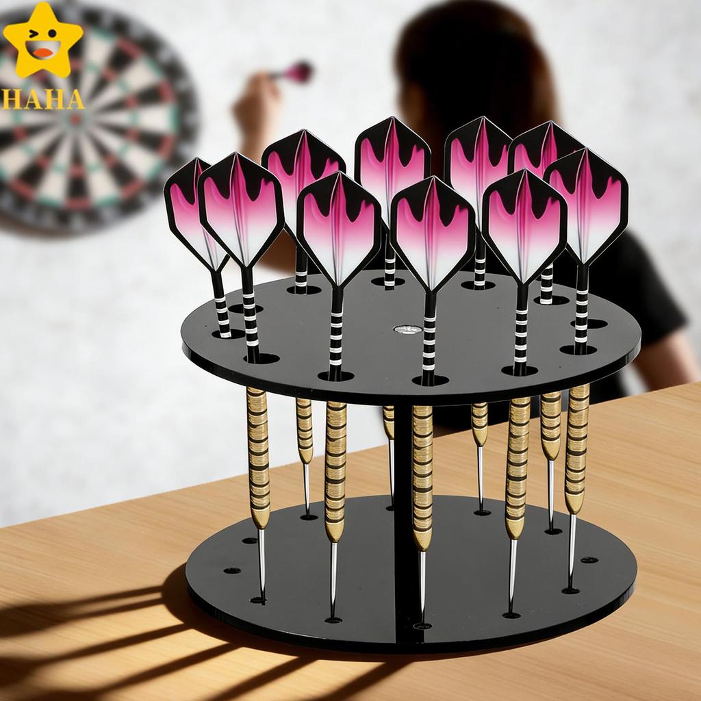 Rack De Exibição De Dardo Acrílico Com Suporte Para 12 Dardos De Aço Totalmente Montado Ou Ponta Macia Mesa Prateleira S