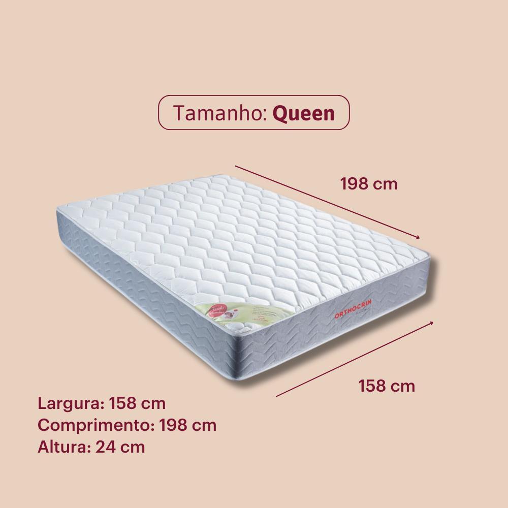 Colchão Queen de Molas Orthocrin Radiance - 158x198x24