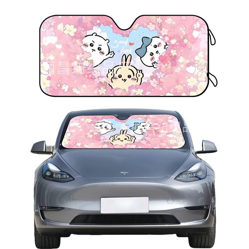 Second-Dimensional Car Sunshade Sun-Proof Driving Giica Haqi Little Eight Usaqi Momo Coffee Chiikawa 1Vbn