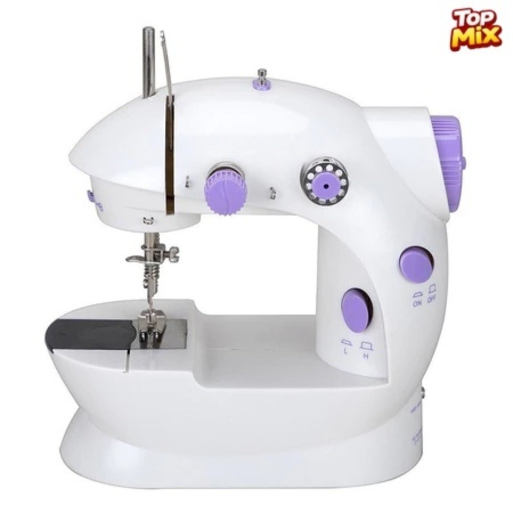 Máquina de Costura Portátil Elétrica em Miniatura com Pedal - Compatível com Tensão Bivolt 110v-220v