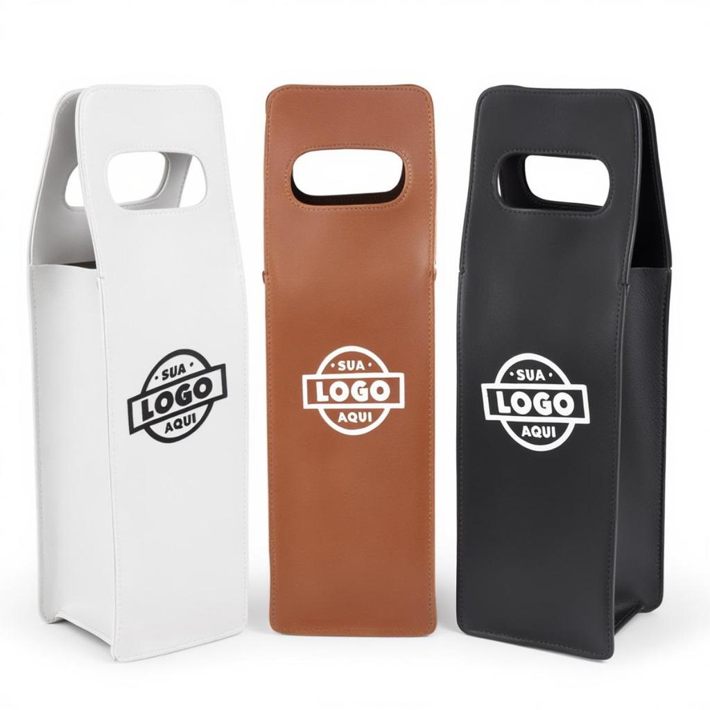 Porta Vinho Personalizado Couro Sintético 1 Garrafa Com Logo ou Iniciais