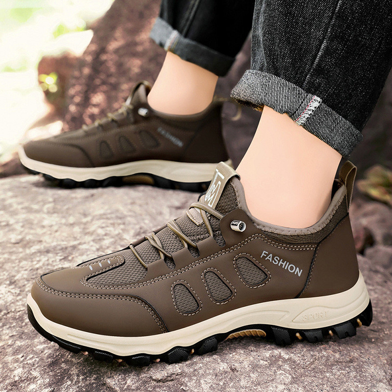 [ S Produtos] Calçados Esportivos Masculinos, Calçados de Viagem Respiráveis Idosos de Meia-idade, Calçados para — R$ 141,58 em Shopee, 55% OFF