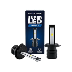 Par Lampada Super LED Nano H7 Tiger Auto TG1029 6000K 3240lm IP65 Universal Sem Cooler Sem Reator