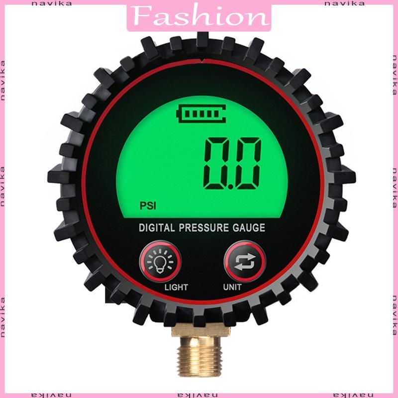 Atualização Digital Medidor Pressão Dos Pneus Mandril Ar E Acessórios Do Compressor Display LCD Holofote LED Re