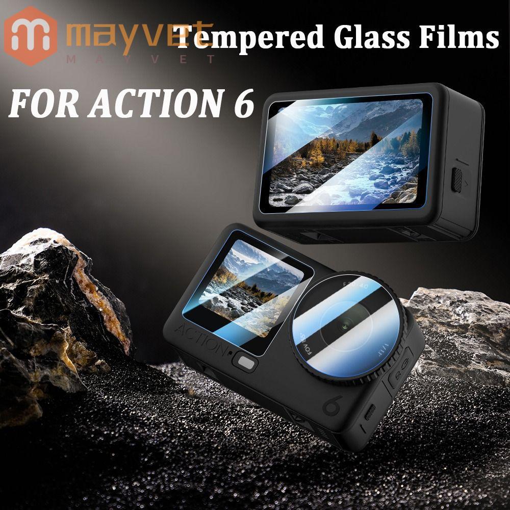 MAYVET 2 Conjuntos De Protetor De Tela , Películas Protetoras Rígidas Antiarranhões , Vidro Temperado Para DJI Osmo Acti