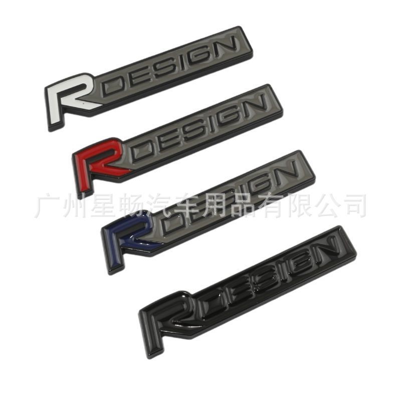 R RDESIGN Logotipo do carro 3D adesivo tridimensional de corpo de Metal adequado para Volvo S60L V40 V60 logotipo do car