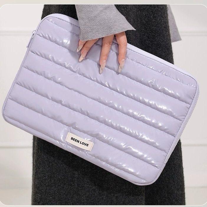 Bolsa Para Notebook Premium Metalizada Capa Protetora Puffer Acolchoada Macia À Prova De Choque Carteira Porta Documento em Oferta na Shopee
