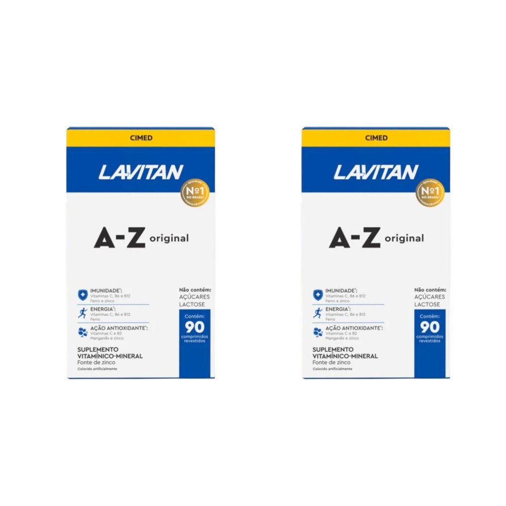Kit 2 Lavitan AZ Original 90 com Comprimidos