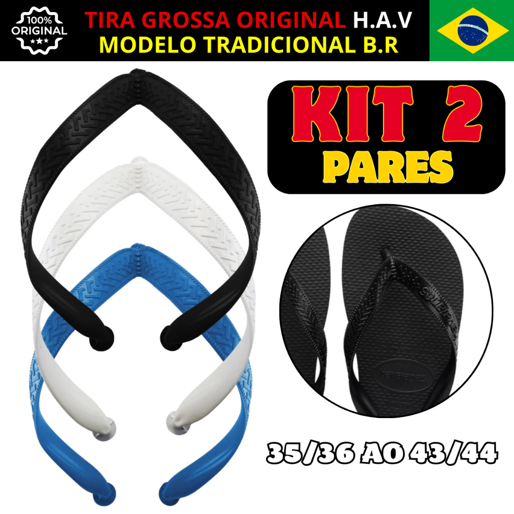 Kit 2 Pares Correias para Chinelo Masculino e Feminino Largas e de Alta Qualidade