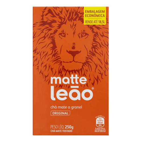 Chá Matte Leão Mate Original Em Ervas Erva Mate 250 G