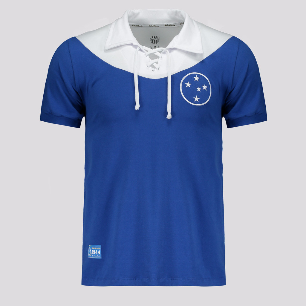 Camisa Cruzeiro Retrô 1944 Azul e Branca