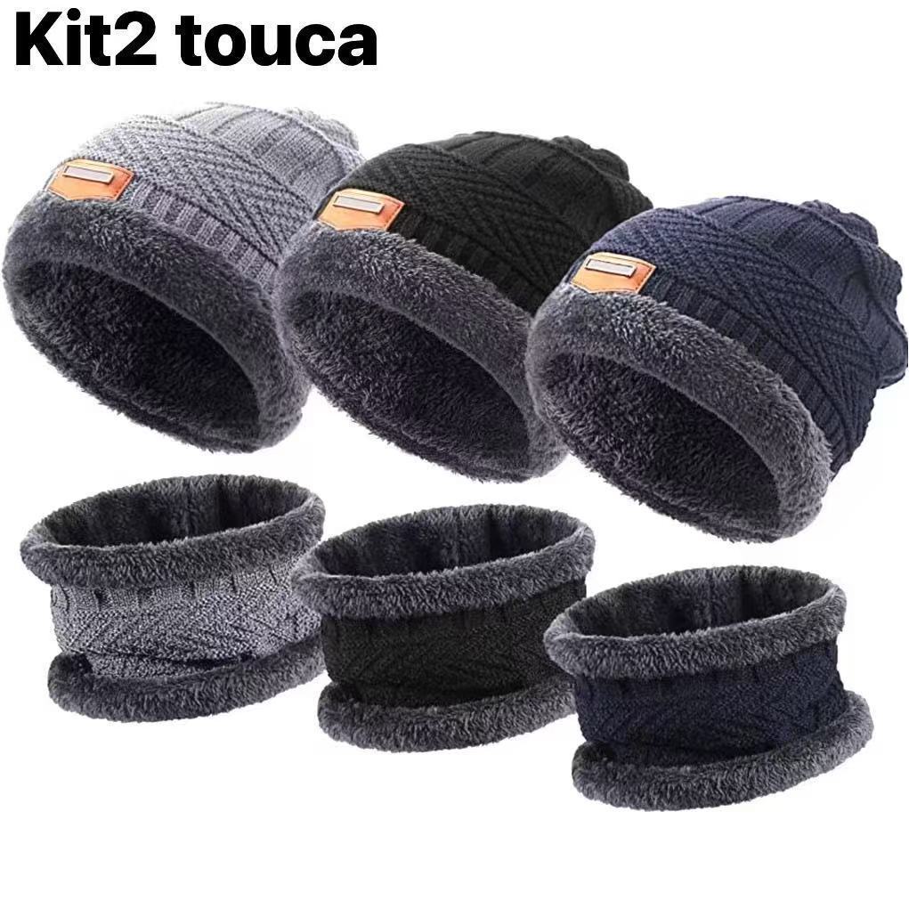 Kit Frio Touca Gorro + Cachecol Echarpe Masculino / Mulheres Moda em Oferta na Shopee
