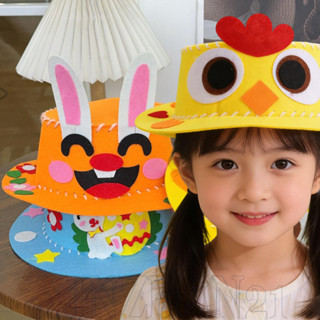 Chapéu Decorativo De Páscoa-Decoração De Festa De Feliz Primavera-Material De Feltro Para Atividades De Artesanato Pais em Oferta na Shopee