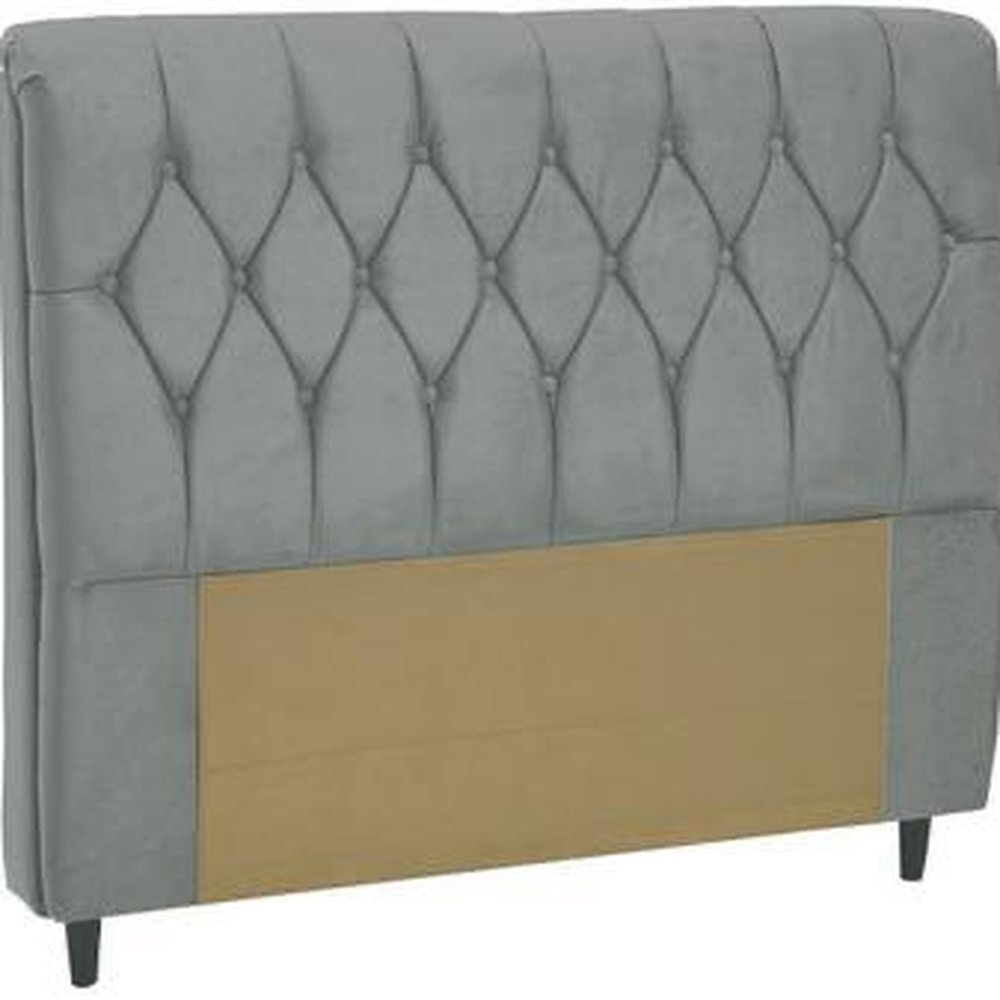 Cabeceira de Cama Box Casal 140 cm Istambul Dobuê  - Cinza