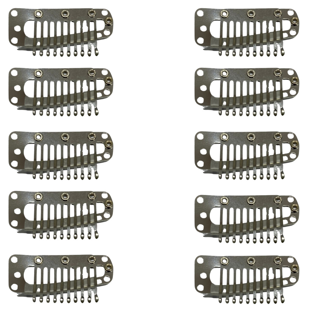 10 Presilhas Tic Tac Para Aplicação De Alongamento Mega Hair Apliques Perucas E Próteses em Oferta na Shopee