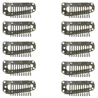 10 Presilhas Tic Tac Para Aplicação De Alongamento Mega Hair Apliques Perucas E Próteses em Oferta na Shopee