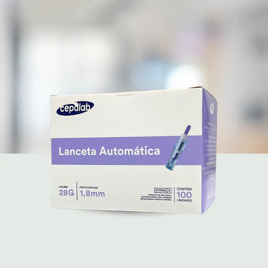 100 Autolanceta Agulha 28g Ultrafina Conforto Com Segurança