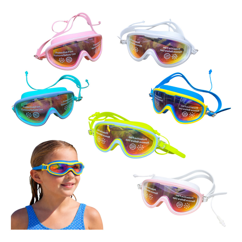 Imagem Óculos Natação Infantil Ajustável – Lente Polarizada | Vedação Anti Vazamento + Protetor Auricular
