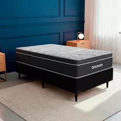 Cama box e colchão Elegant Superpocket – Solteiro (88x188) - Ortobom
