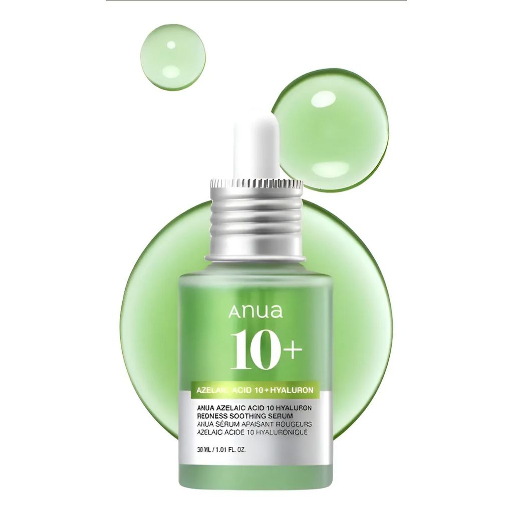 ANUA Ácido Azelaico 10% + Ácido Hialurônico – Soro Calmante Facial 30ml