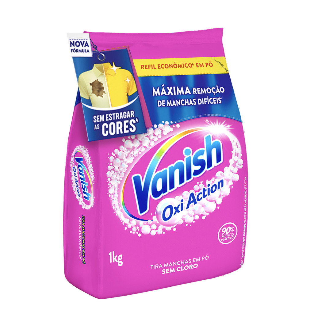 Kit com 3 Vanish Oxi Action Multi Power em Pó Refil 1Kg em Oferta na Shopee