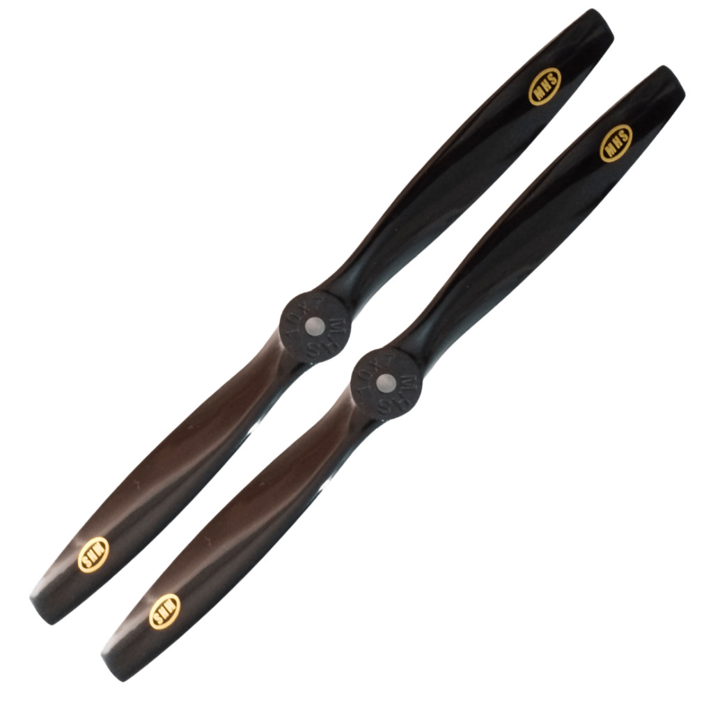 2 Hélice Mhs Fly 10/7 Nylon Glow para Motor .40 .46 ASP. O.S thundertiger Aeromodelo a combustão
