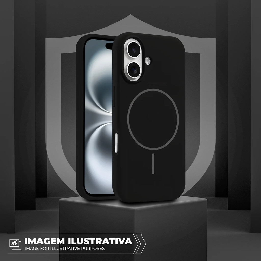 Capa Silicon Liquid Magsafe para Iphone 16 Pro Max - Preta