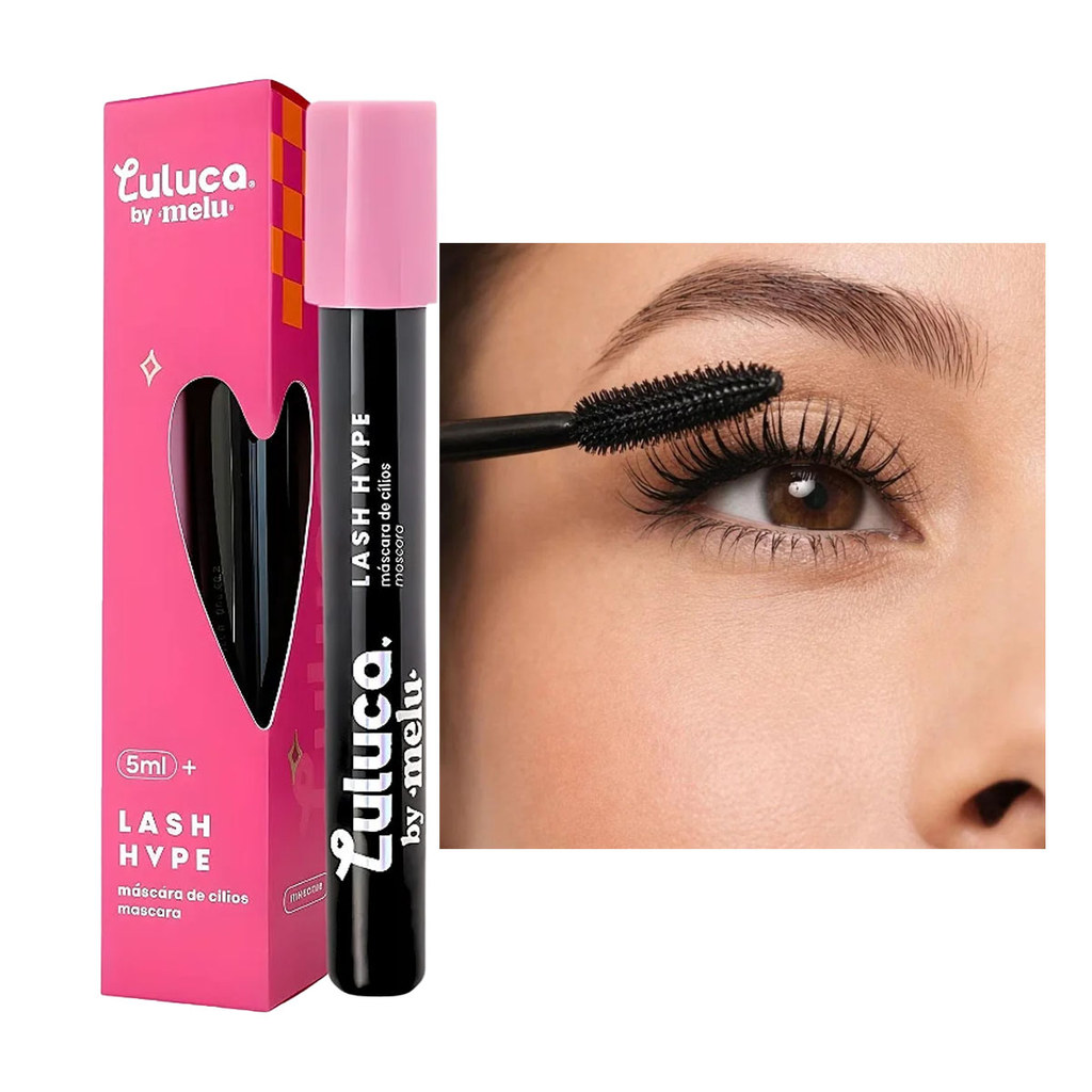 Mascara De Cilios Luluca By Melu Lash Hype Everblack 5ml Rre2002 em Oferta na Shopee