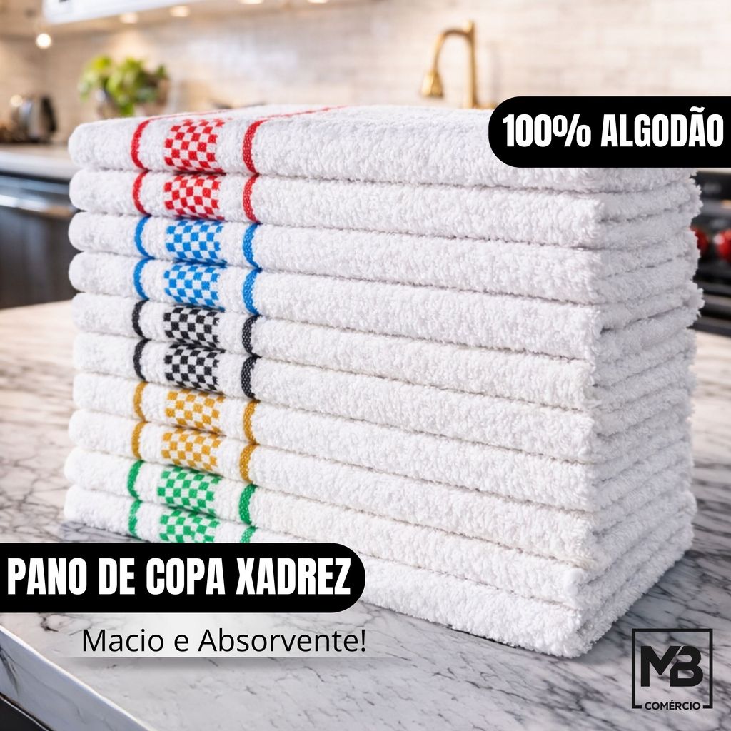 Kit 5 Panos de Prato Copa Premium Jacquard Atoalhado Toalha De Cozinha 45x70cm 100% Algodão em Oferta na Shopee