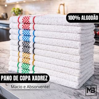 Kit 5 Panos de Prato Copa Premium Jacquard Atoalhado Toalha De Cozinha 45x70cm 100% Algodão em Oferta na Shopee