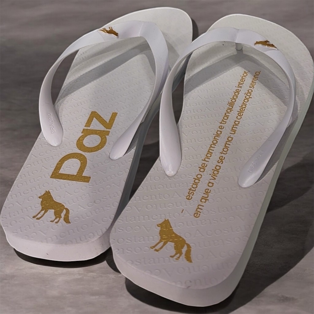 Chinelo Acostamento Paz - Branco
