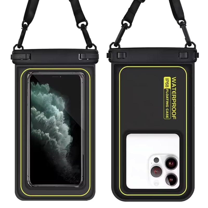 Bolsa impermeável IP68 para celular, iPhone, Samsung e outros esportes ao ar livre, cordão largo, natação, rafting. em Oferta na Shopee
