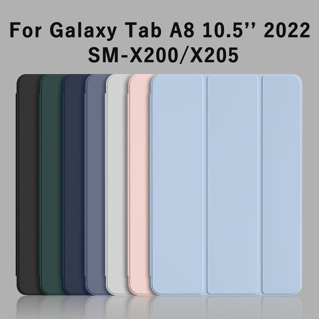 Para Samsung Galaxy Tab A8 2022 10.5'SM-X200 X205 Tri-fold Flip Caso Suporte Magnético Capa Protetora De Couro Do Plutôn
