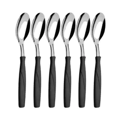 6 Und. Colher de Mesa Itaparica Preto Brinox