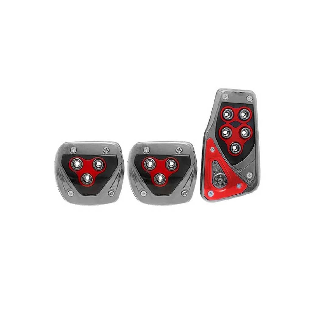 Pedaleira Esportivo Modelo Universal Vermelha 3 pecas